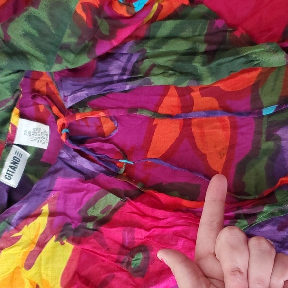VTG Gitano 90's blouse with bright bold colors - Picture 4 of 11